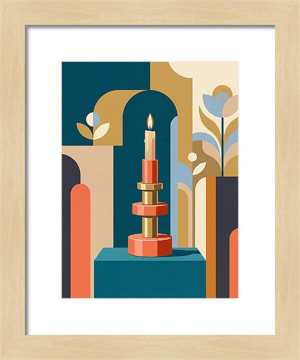 Candlestick In Abstract Harmony