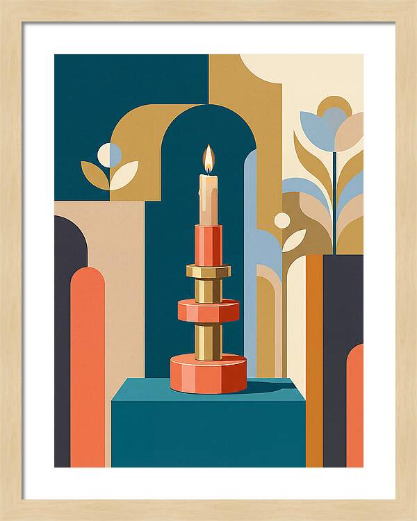 Candlestick In Abstract Harmony