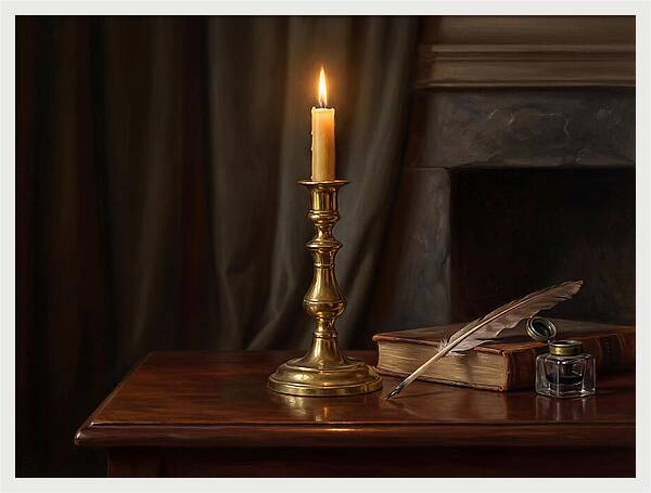 Candlestick On A Table
