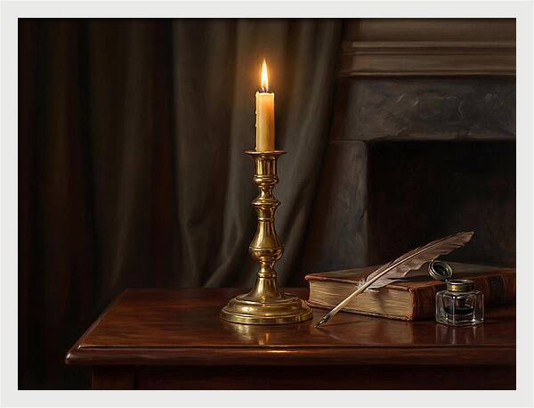 Candlestick On A Table