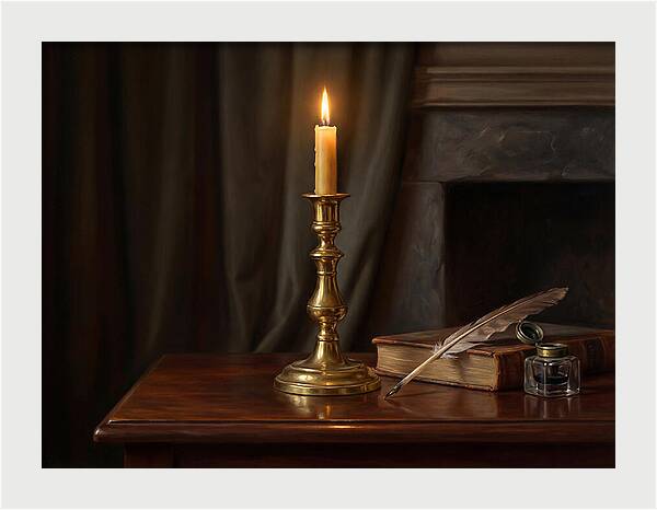 Candlestick On A Table