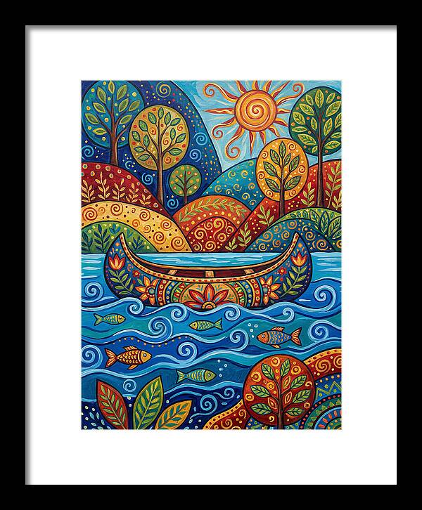 Canoe Among Vibrant Nature