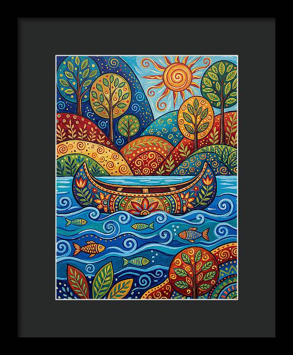 Canoe Among Vibrant Nature