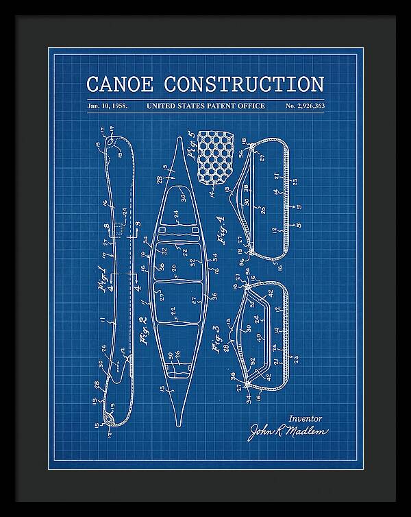 Canoe Blueprint Patent Us2926363a