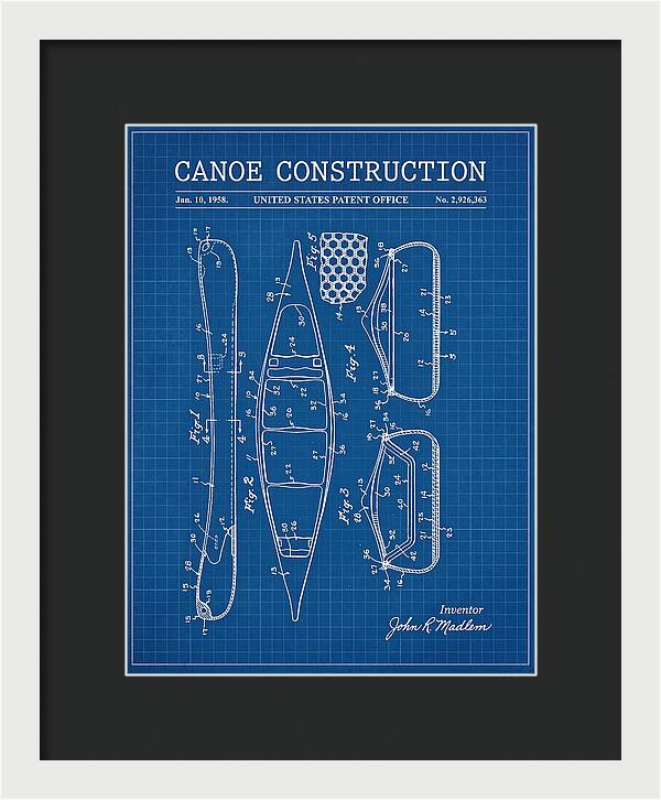 Canoe Blueprint Patent Us2926363a