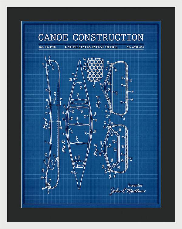 Canoe Blueprint Patent Us2926363a