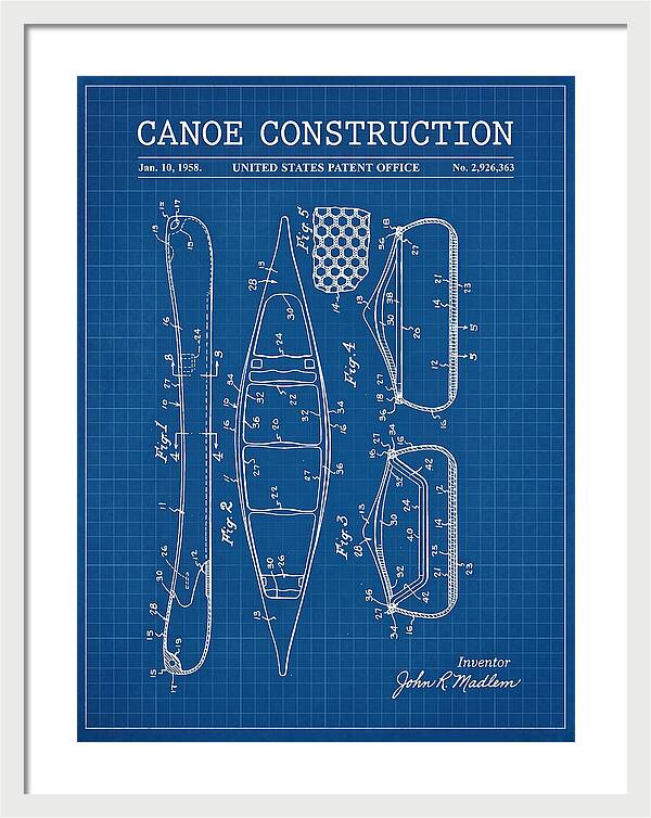 Canoe Blueprint Patent Us2926363a