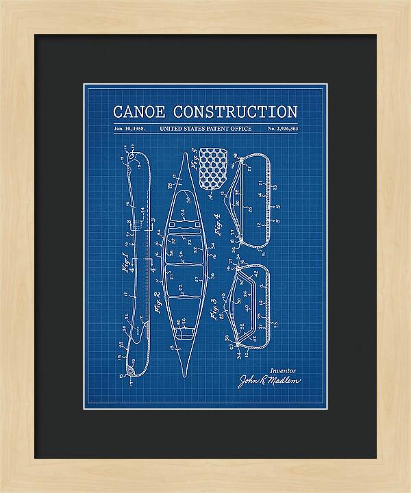 Canoe Blueprint Patent Us2926363a