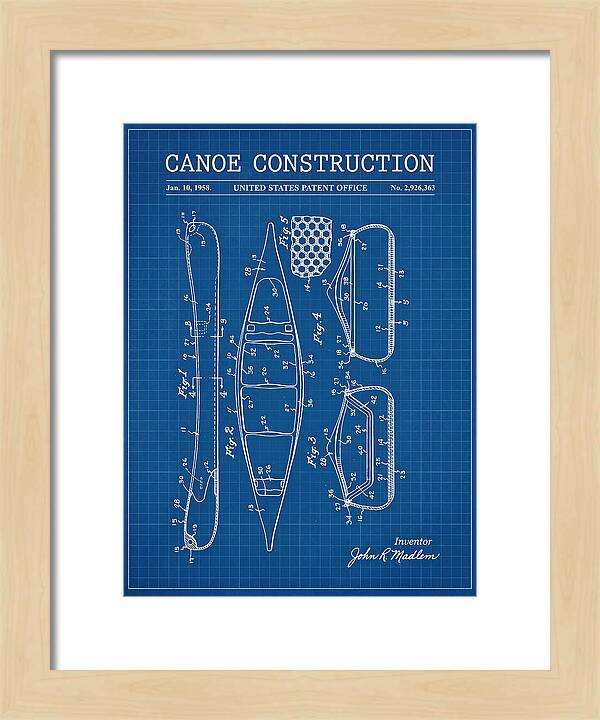 Canoe Blueprint Patent Us2926363a