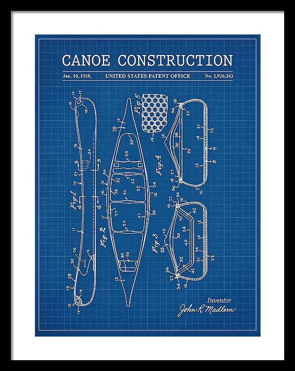 Canoe Blueprint Patent Us2926363a