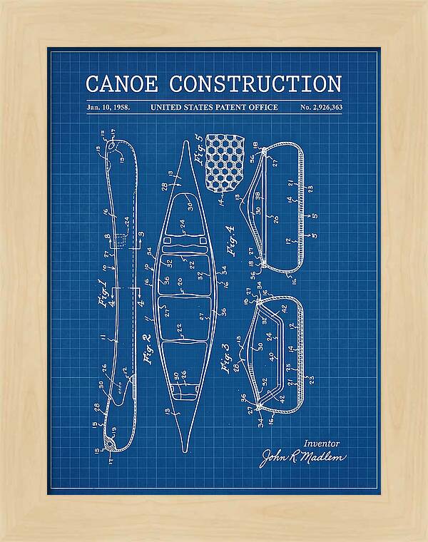 Canoe Blueprint Patent Us2926363a