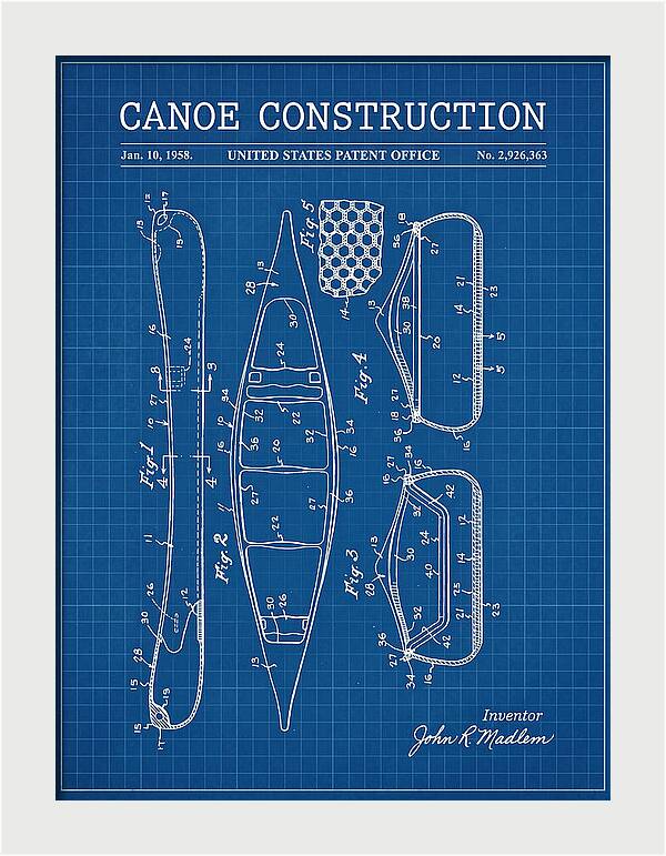 Canoe Blueprint Patent Us2926363a