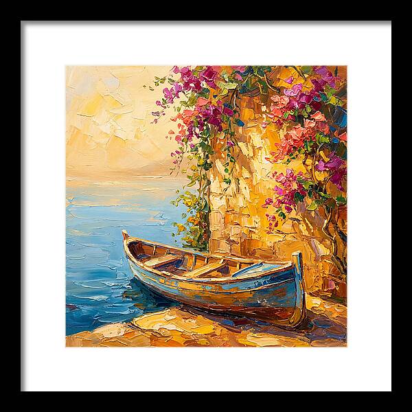 Canoe By The Mediterranean Shore