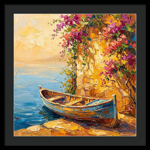 Canoe By The Mediterranean Shore