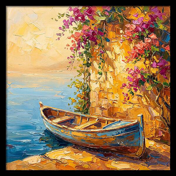 Canoe By The Mediterranean Shore
