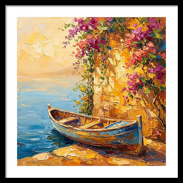 Canoe By The Mediterranean Shore