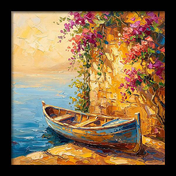 Canoe By The Mediterranean Shore