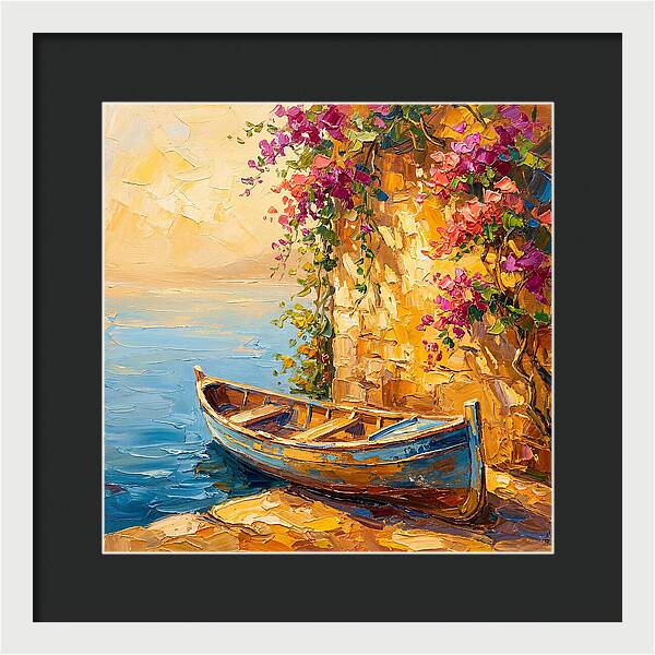 Canoe By The Mediterranean Shore