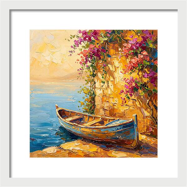 Canoe By The Mediterranean Shore