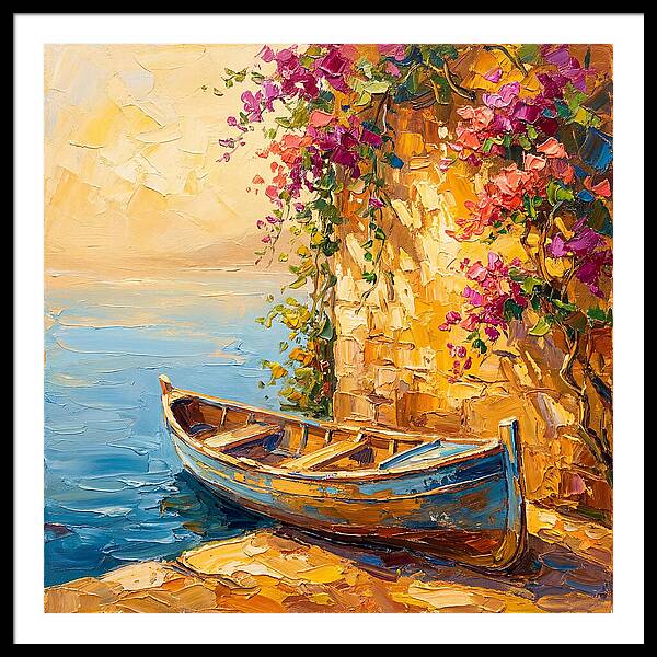 Canoe By The Mediterranean Shore