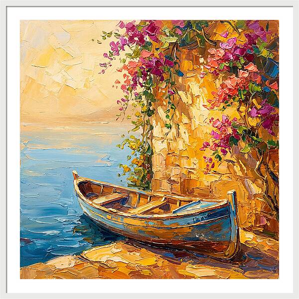 Canoe By The Mediterranean Shore