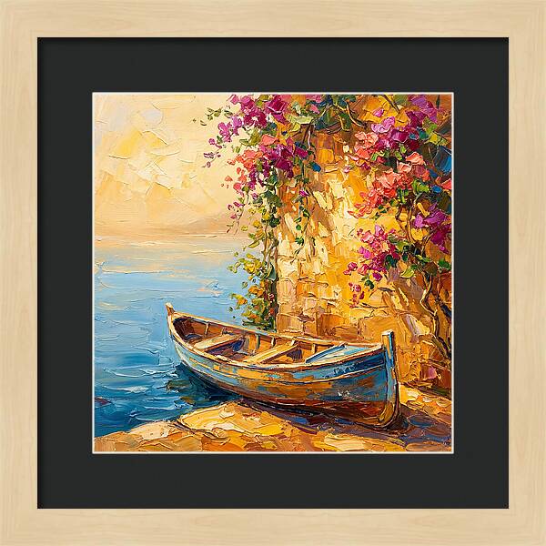 Canoe By The Mediterranean Shore