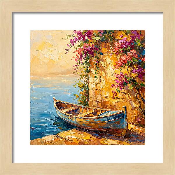 Canoe By The Mediterranean Shore