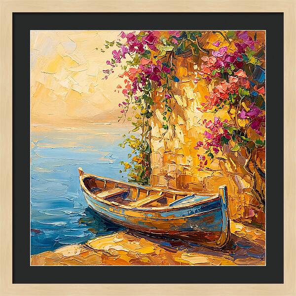 Canoe By The Mediterranean Shore