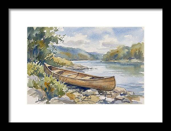 Canoe By The Waters Edge