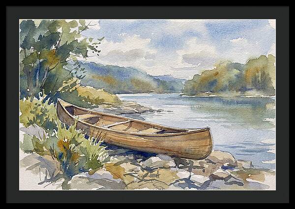 Canoe By The Waters Edge