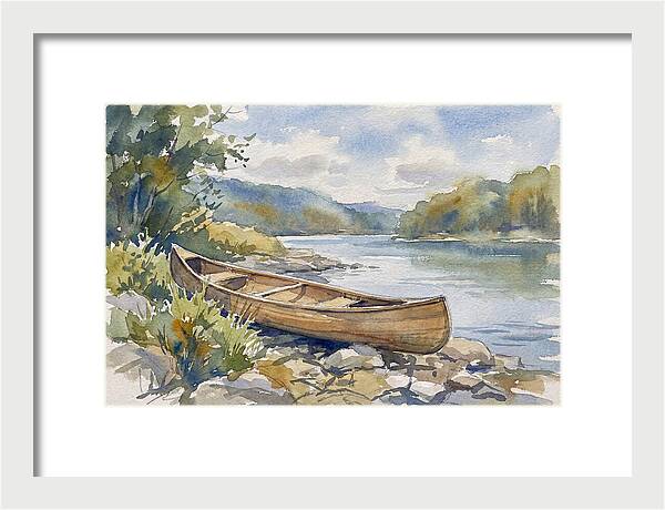 Canoe By The Waters Edge