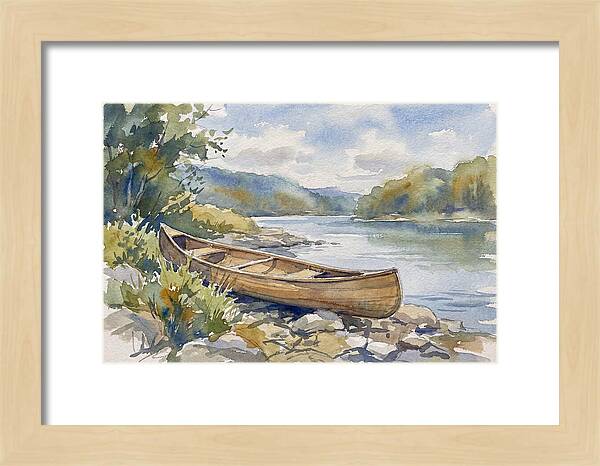 Canoe By The Waters Edge