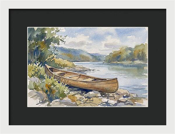 Canoe By The Waters Edge