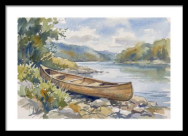 Canoe By The Waters Edge