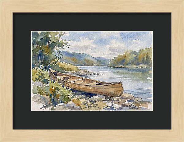 Canoe By The Waters Edge