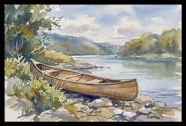 Canoe By The Waters Edge