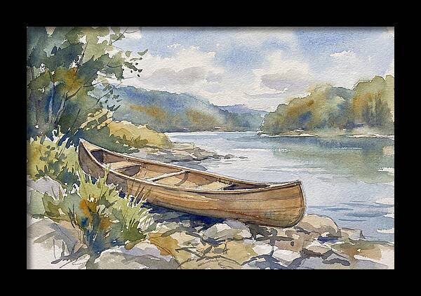 Canoe By The Waters Edge