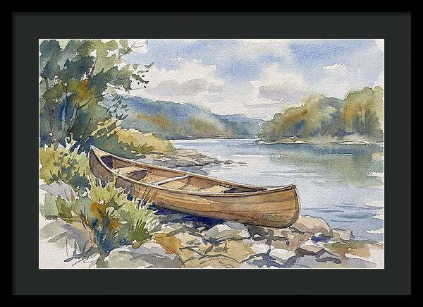Canoe By The Waters Edge