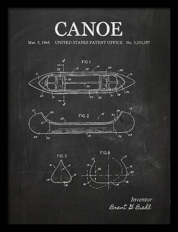 Canoe Chalkboard Patent Us3233257a