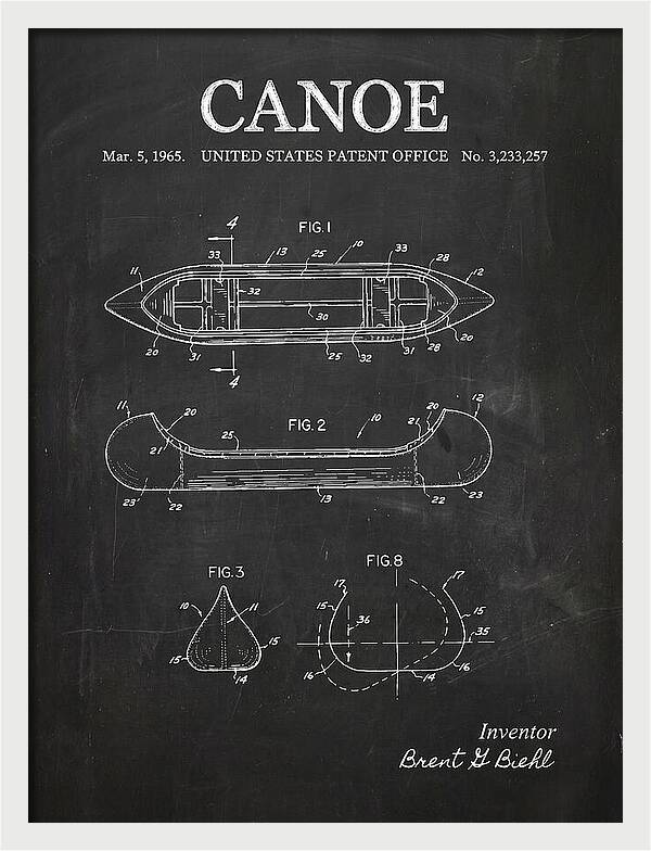 Canoe Chalkboard Patent Us3233257a