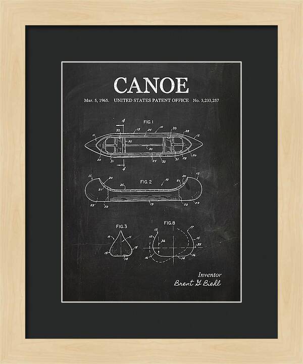 Canoe Chalkboard Patent Us3233257a