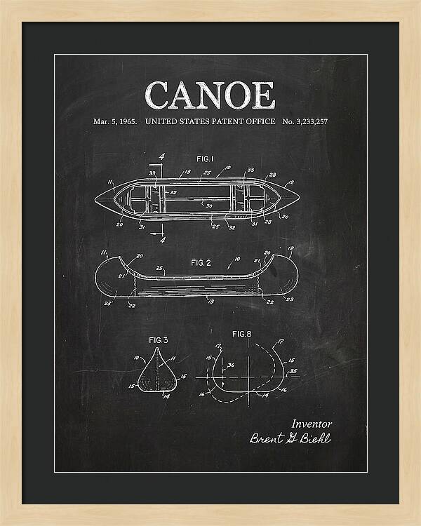 Canoe Chalkboard Patent Us3233257a