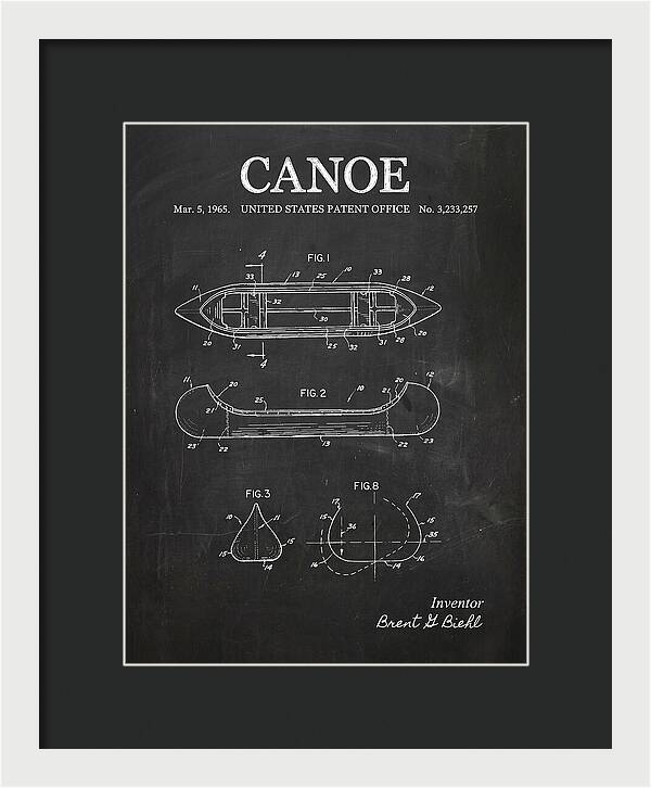 Canoe Chalkboard Patent Us3233257a