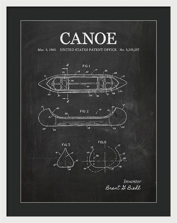 Canoe Chalkboard Patent Us3233257a
