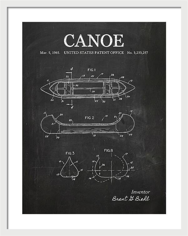Canoe Chalkboard Patent Us3233257a