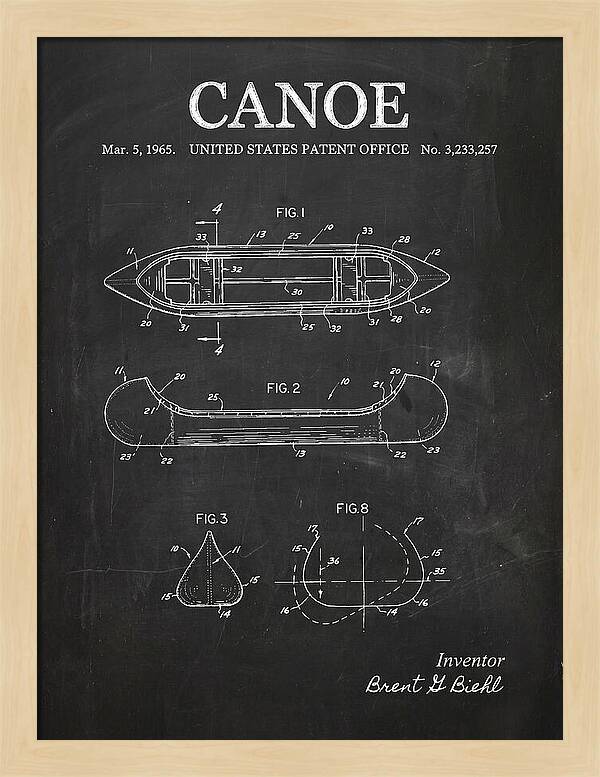 Canoe Chalkboard Patent Us3233257a