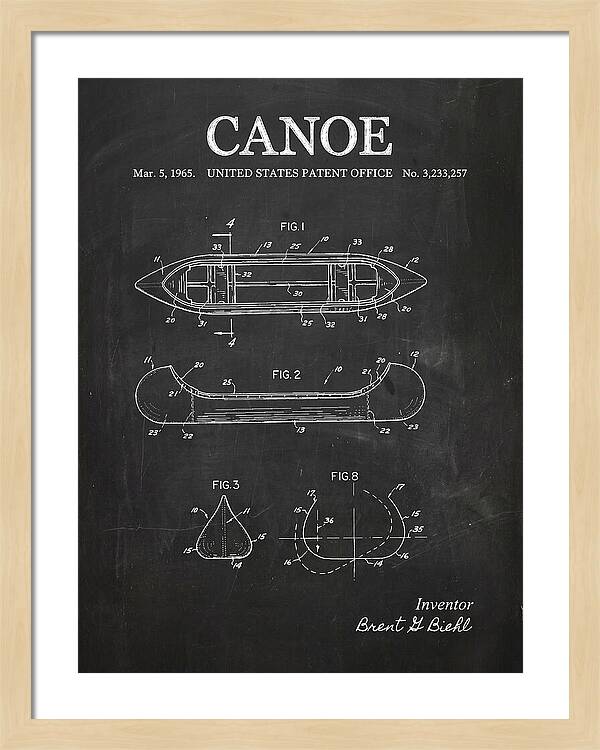 Canoe Chalkboard Patent Us3233257a