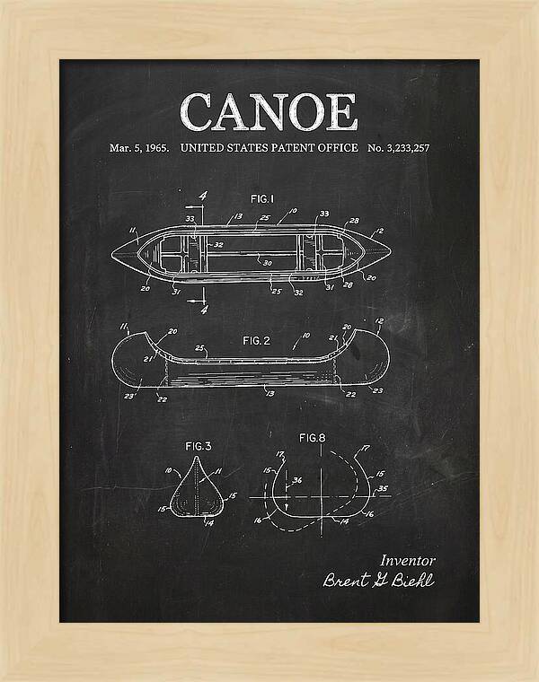 Canoe Chalkboard Patent Us3233257a