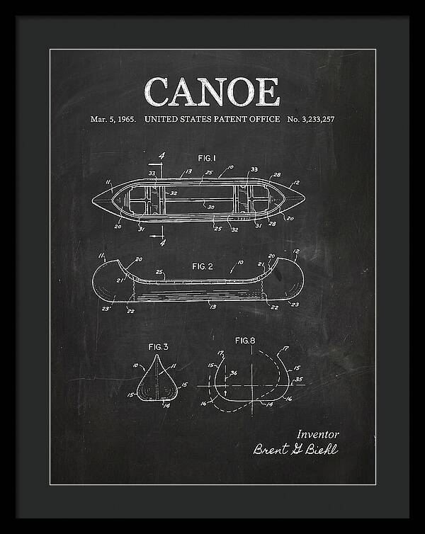 Canoe Chalkboard Patent Us3233257a