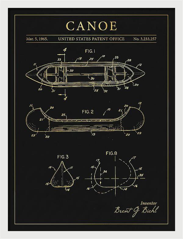 Canoe Gold Patent Us3233257a